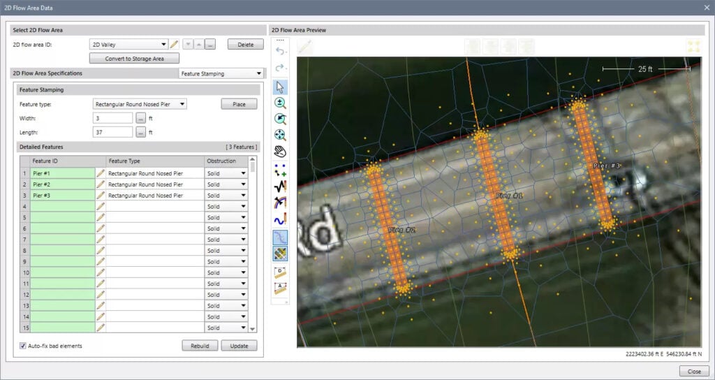 2D-Mesh Feature Stamping