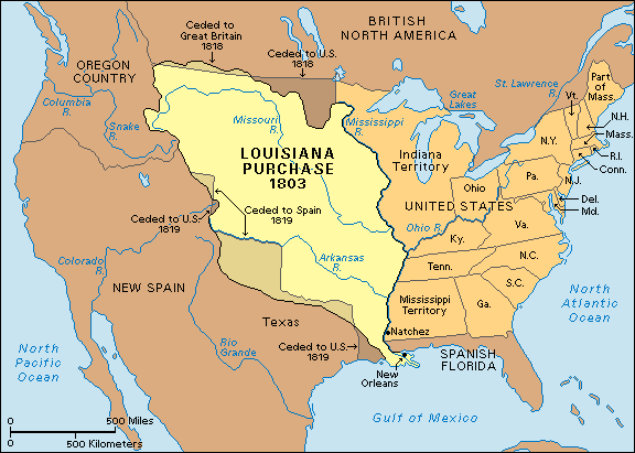 Louisiana Purchase Map 1803