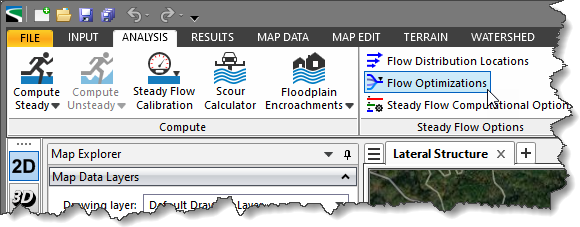 Flow Optimizations Analysis ribbon menu command