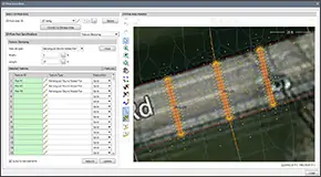 Stamp bridge piers into the 2D mesh for the following pier shapes: Circular pier, Rectangular round nosed pier, Rectangular sharp nosed pier, Rectangular square nosed pier, Square pier. Interactively place and rotate the bridge piers relative to the roadway crossing.