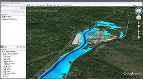 Export flood map animations to Google Earth. This is helpful for presentations on flood risk assessment and flood management.